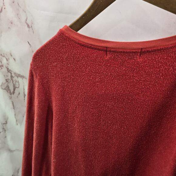 Wildfox Christmas Sweatshirt Womens Small Red Holiday Crewneck Mistletoe Morning - Picture 7 of 11